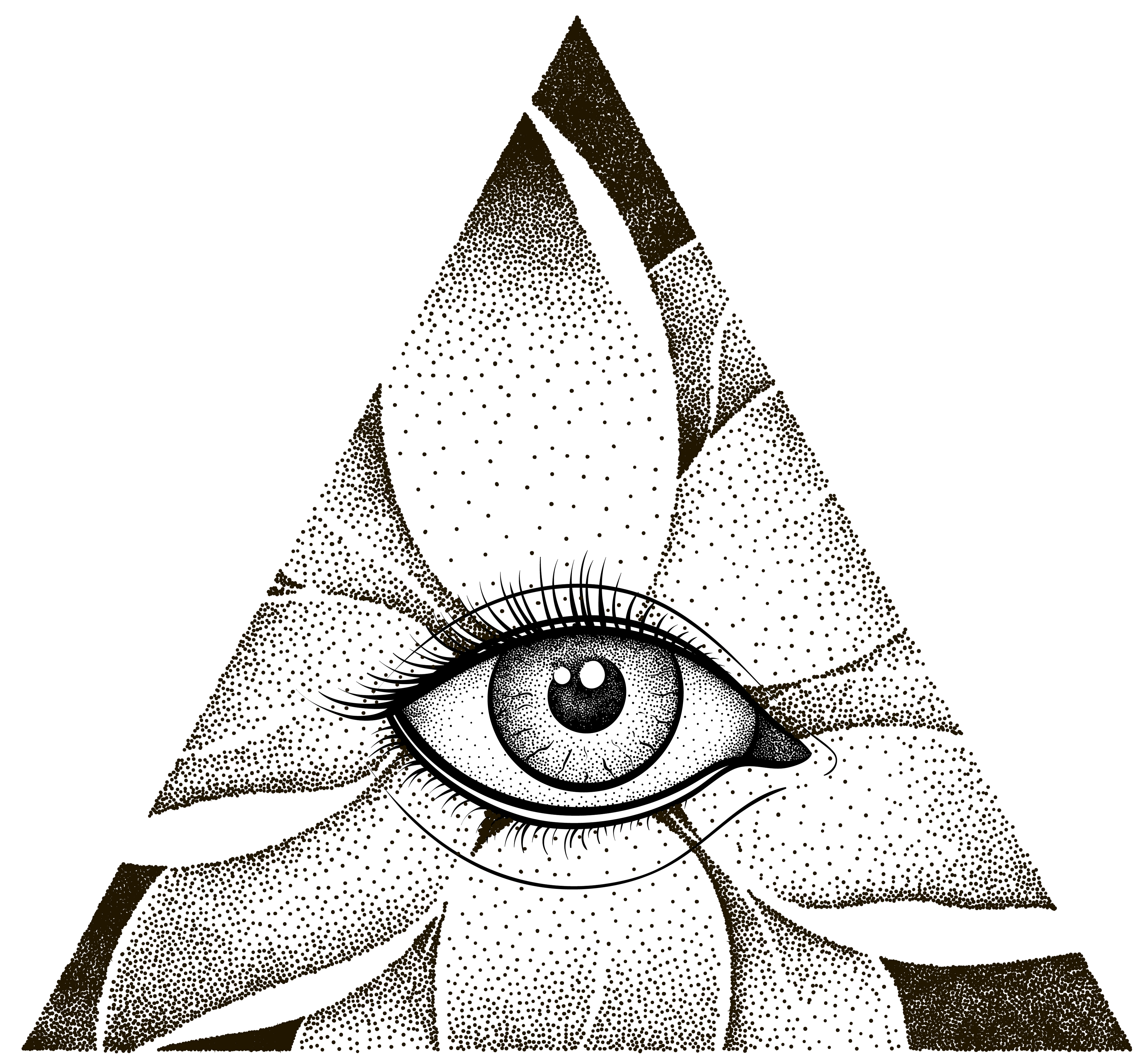 Masonic All seeing Eye inside Triangle with Snake of Wisdom Tattoo By  Olena1983 | TheHungryJPEG